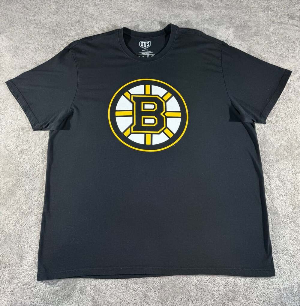 OTS Men’s Boston Bruins Bergeron 37 T-Shirt Size XXL Black Cotton NHL